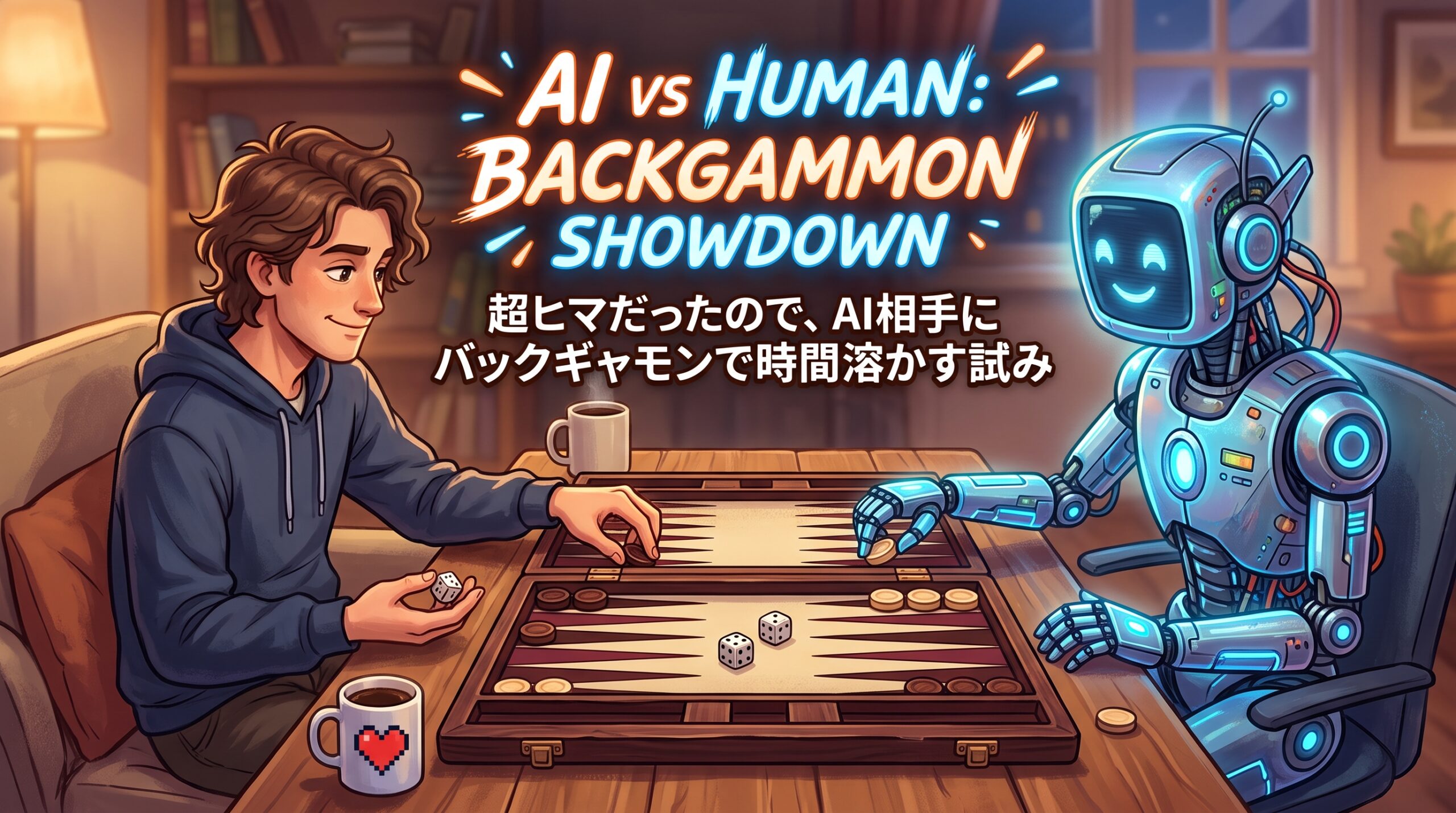 超ヒマだったので、AI相手にバックギャモンで時間を溶かす試み